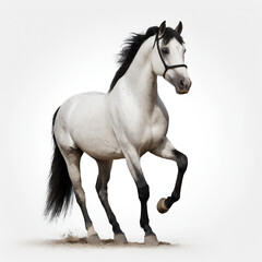 Obraz premium white horse on white background