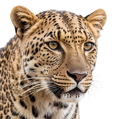 Obraz premium leopard on white background
