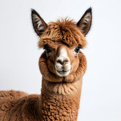 Obraz premium alpaca on white background