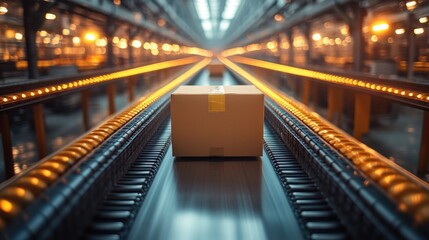 Conveyor Belt in a Warehouse