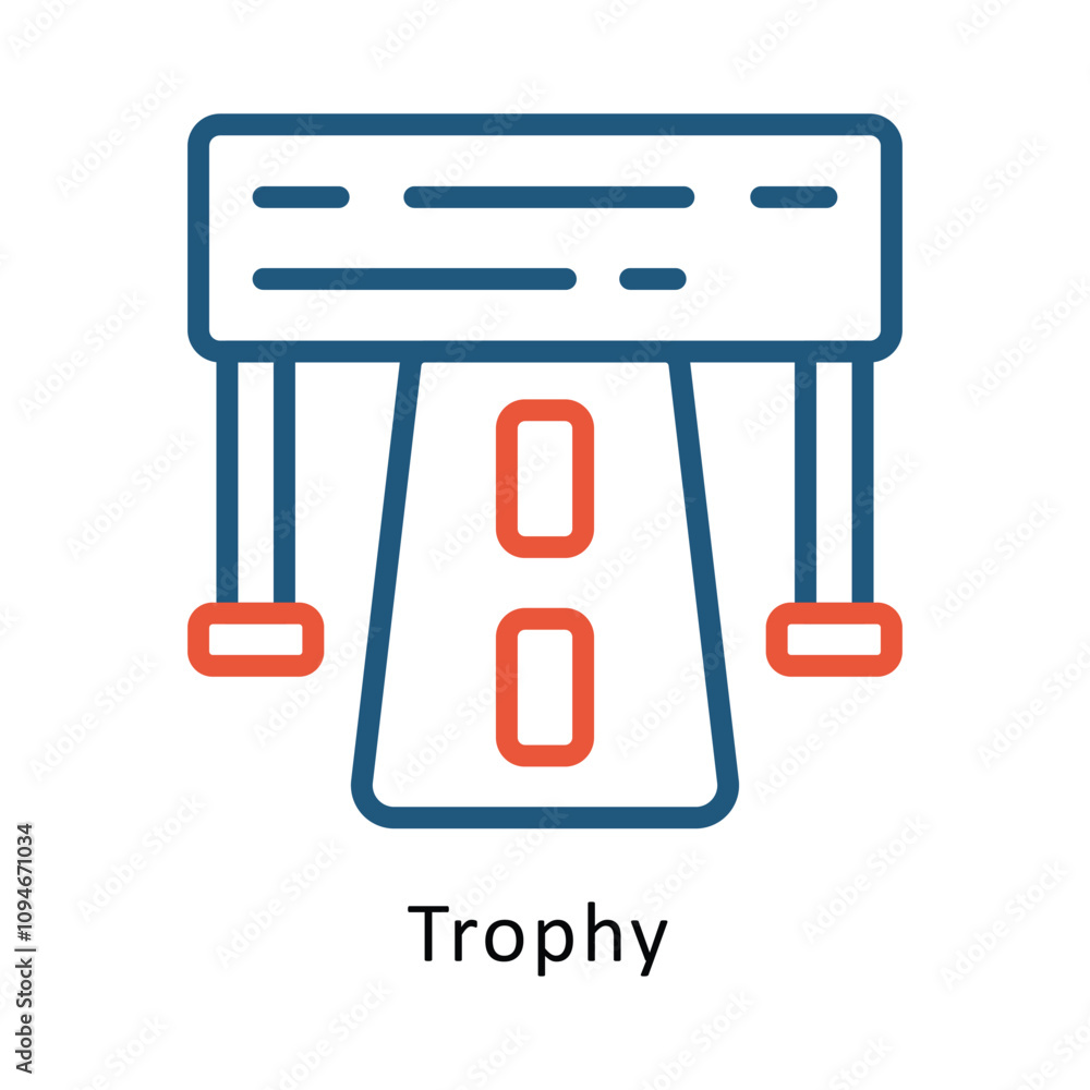 Poster road signvector two colors cricle outline icon. .. eps 10 file