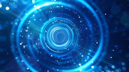 Digital technology futuristic abstract circular vortex illustration poster background