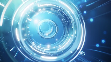 Digital technology futuristic abstract circular vortex illustration poster background