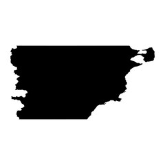 Chubut Province map, administrative division of Argentina. Vector illustration.