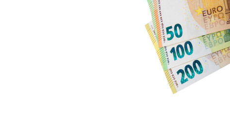 European banknotes, Euro currency from Europe, Euros.