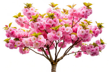 Naklejka premium Cherry flower, on white background