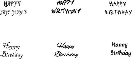 happy birthday, party, calligraphy, poster, illustration, text, lettering, typography, birthday, art, 