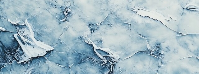 Naklejka premium acks. Winter seasonal background, mock up, flat lay, ice texture