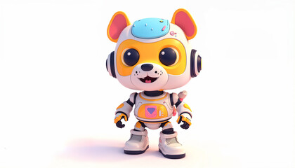 Fototapeta premium 3d cute robotic animal 