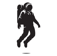 Astronaut vector silhouette Sh