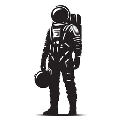 Astronaut vector silhouette Sh