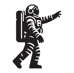 Astronaut vector silhouette Sh