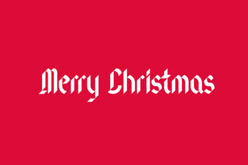 Merry Christmas Text Vector Neo Gothic Blackletter design style.