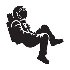 Astronaut vector silhouette Sh