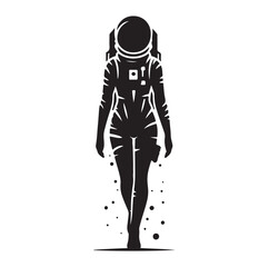 Astronaut vector silhouette Sh