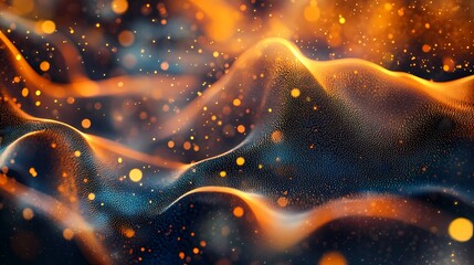 Digital technology cosmic particle star Sea illustration poster background