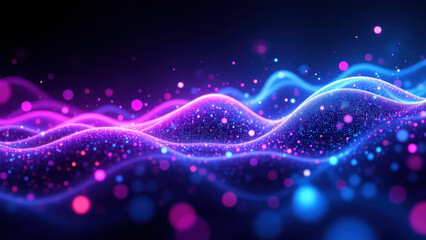 Obraz premium Abstract, futuristic high-tech digital wave with vibrant colors for backgrounds or wallpapers.