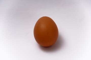 a chicken egg on a white background