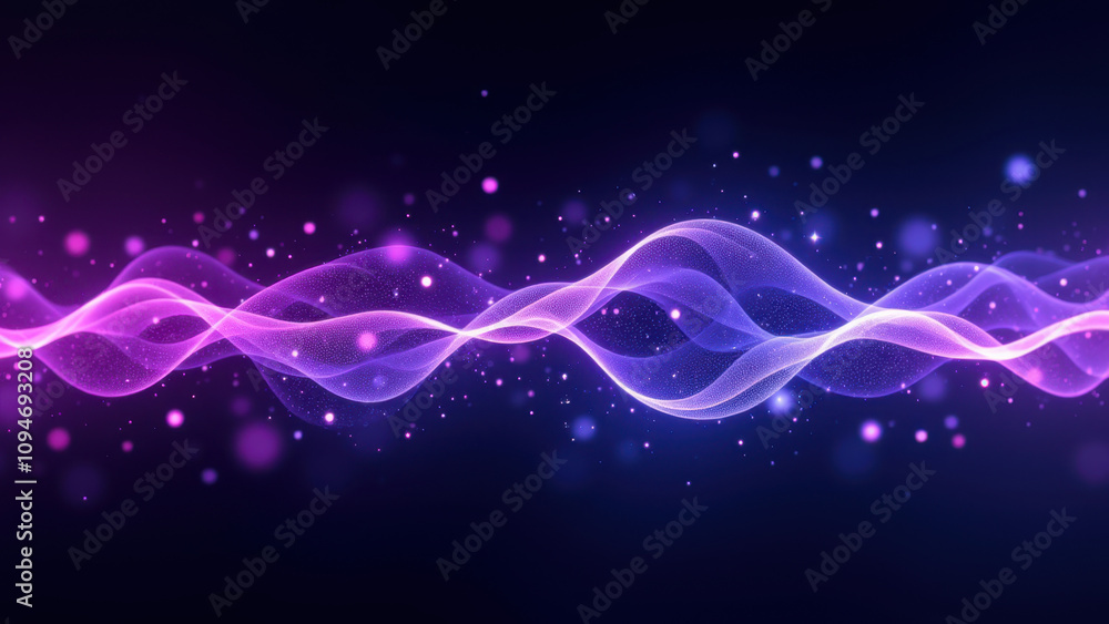Aufkleber a vibrant abstract high-tech background with pulsating light effects.