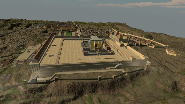 Herod's temple in Jerusalem (looking from East)