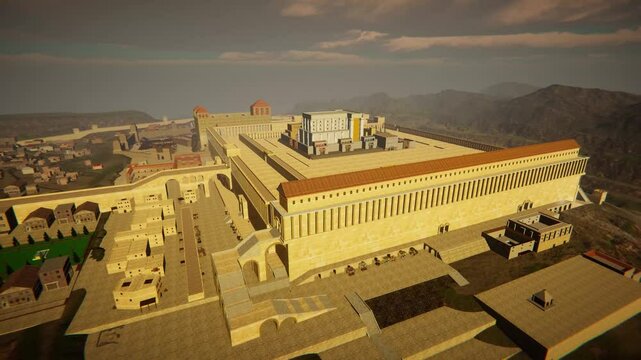 Herod's temple in Jerusalem (looking from South to West)