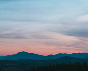 sunrise in the mountains