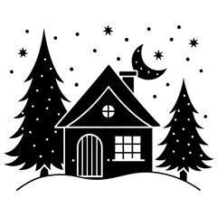 Obraz premium Christmas Cozy Vibes with white background