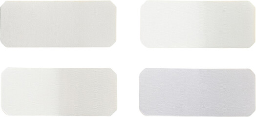 Obraz premium Four Off White Rectangular Fabric Swatches Texture Background