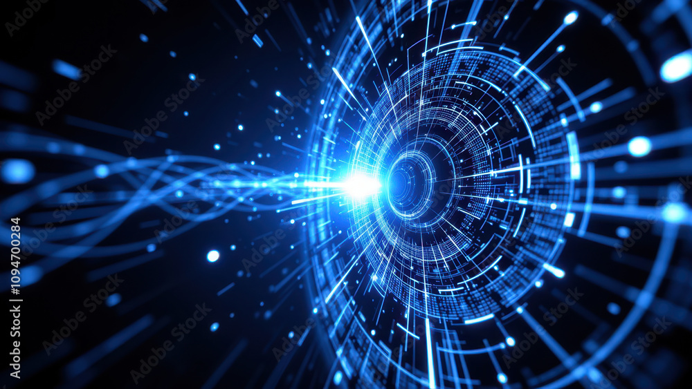 Poster abstract high-tech digital background with futuristic design elements.