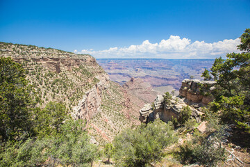 Panoramic view of Grand Canyon from south rim side , Nevada , USA