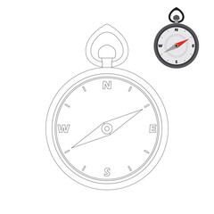 compass isolated on white