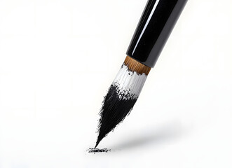 Chinese art brush with ink isolated on white background