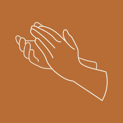 Applause hands gesture vector poster.Clapping hands isolated.