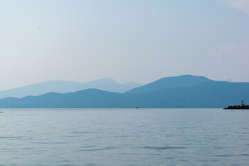 Mountains in the background from the Fraser river