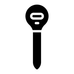 thermometer glyph icon