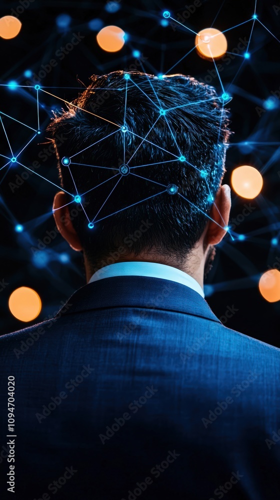 Poster showcasing encryption innovations hightech startup tech hub digital environment innovative viewpoint