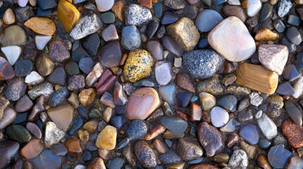 Colorful Pebble Mosaic - A Nature's Masterpiece