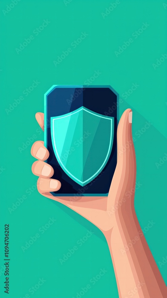 Poster enhancing data privacy midjourney anaphat secure media profile digital space mobile technology safe 
