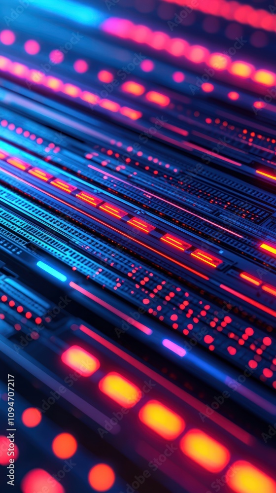 Poster secure streaming visualization digital realm graphic representation futuristic environment close-up 