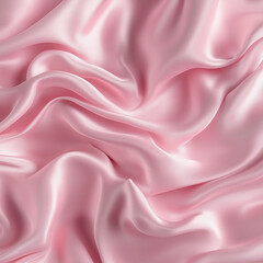 Obraz premium A pink fabric with ripples and folds, resembling the shape of an abstract woman lying on her back.