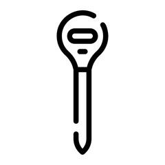 thermometer line icon