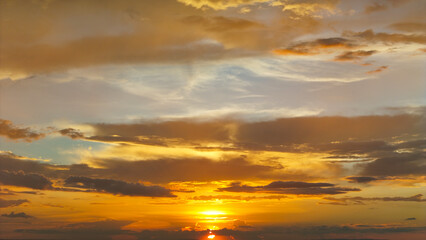 Obraz premium Sunset Background in countryside thailand..