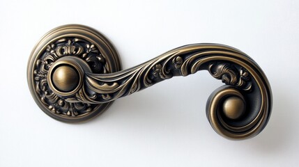 Ornate Bronze Door Handle - Exquisite Design