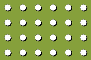 White and green circle dots pattern seamless format Vector illustration