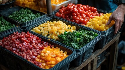 Obraz premium Fresh Produce at the Market