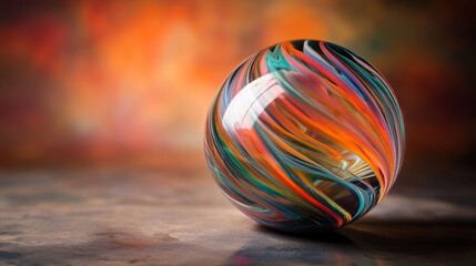 Fototapeta premium Stunning Colorful Glass Sphere