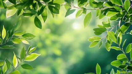 Obraz premium Lush Green Foliage Framing an Intimate Nature Scene