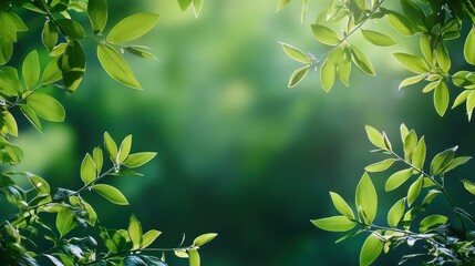 Obraz premium Lush Foliage with Gentle Light and Bokeh Effect