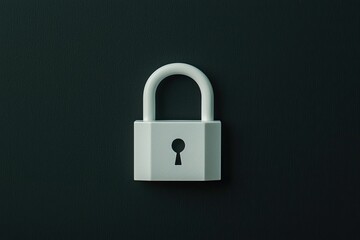 anti tracking security industry concept, A simple, closed padlock on a dark surface, symbolizing security, privacy, and protection.