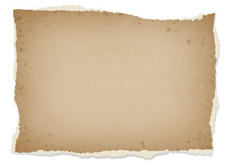 破れた古紙風の背景、古びた紙、経年劣化、シミ、ヤケ